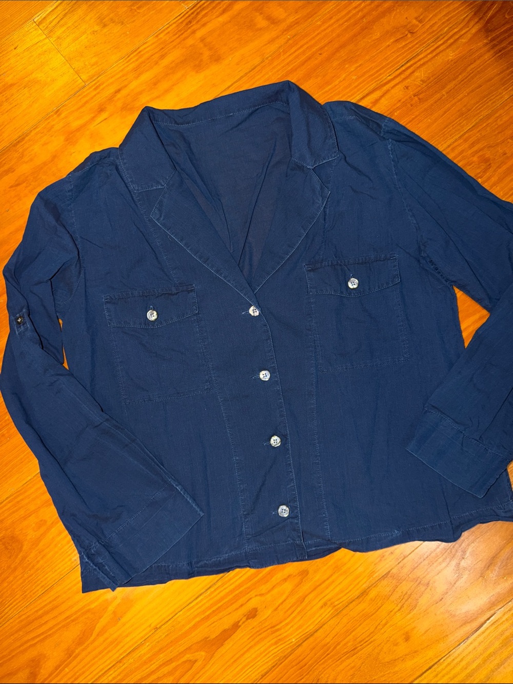 J. Crew Navy Blue Button-Down Shirt